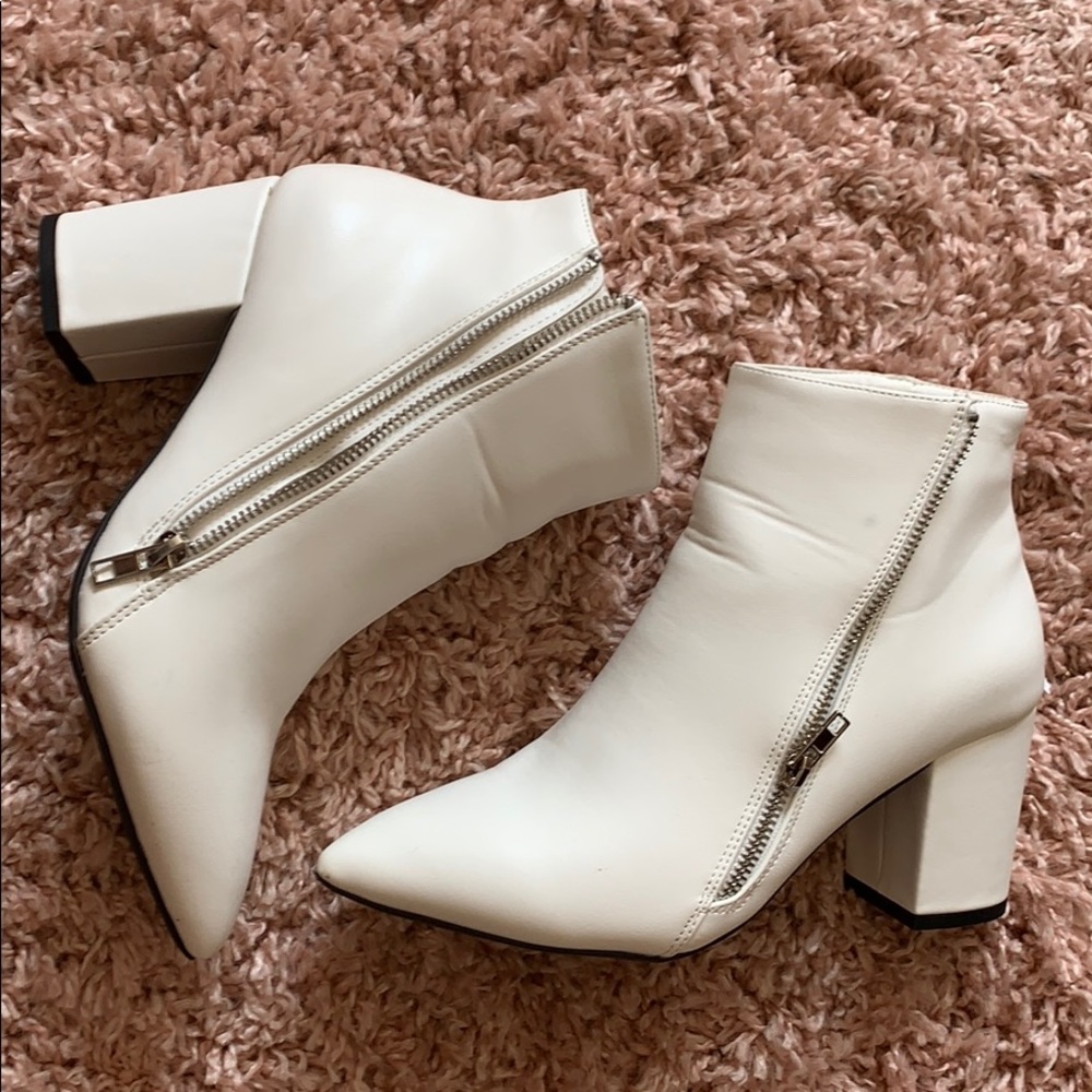 White stylish boots